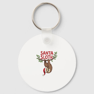Funny Merry Slothmas Sloth Lazy Animal Kawaii Chri Keychain