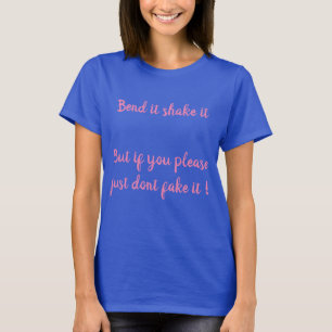 Funny message logo pink text design with pattern T-Shirt