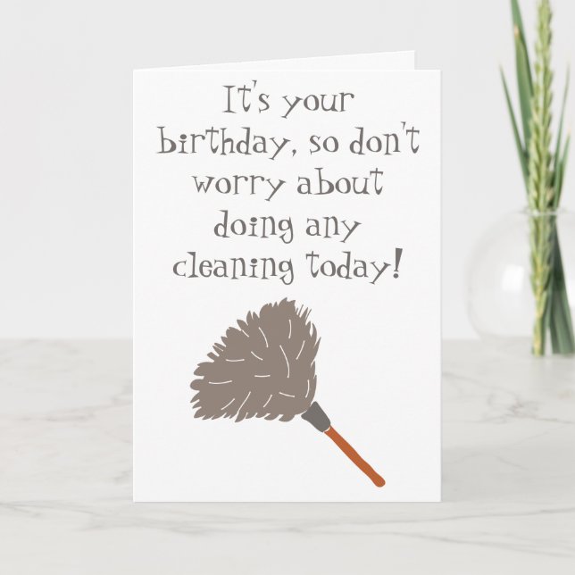 Funny Messy People Birthday Card (Front)