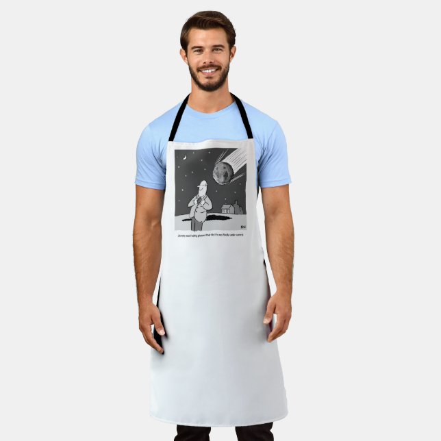 Funny Meteor Hitting Earth Disaster Astronomy Apron (Worn)