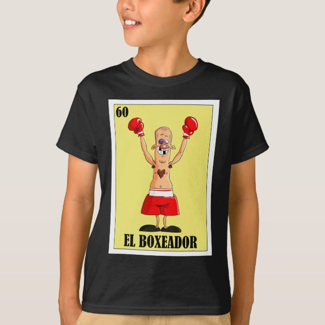 Funny Mexican Boxing Design - El Boxeador  T-Shirt (Front)