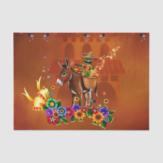 Funny mexican cactus tissue paper (Front)