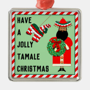 Funny Mexican Christmas Collectable Metal Ornament