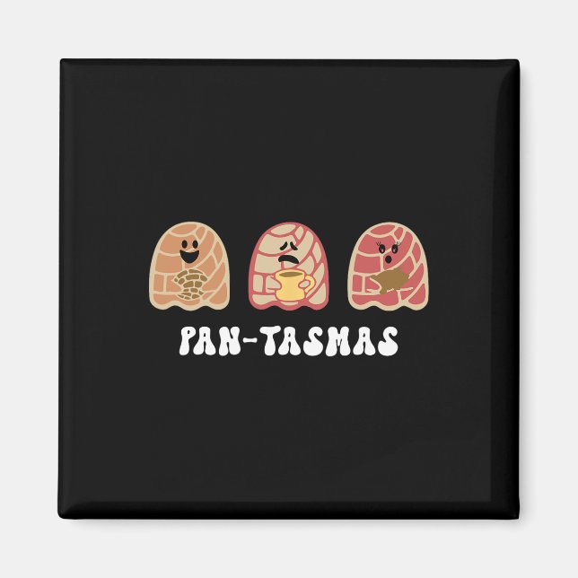 Funny Mexican Conchas Spooky Ghost Pan  Magnet (Front)