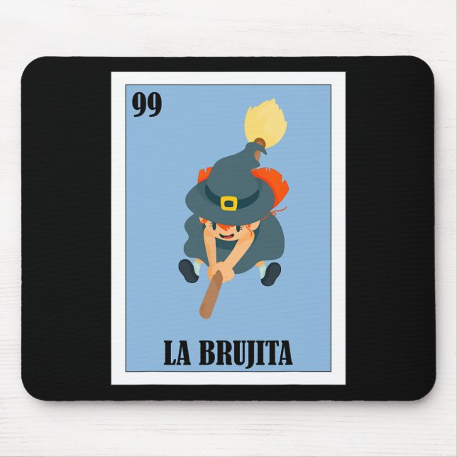 Funny Mexican Design For Cinco De Mayo - La Brujit Mouse Pad (Front)