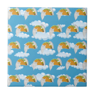 Funny Mexican Food Taco Lover Food Humour Emojis Tile