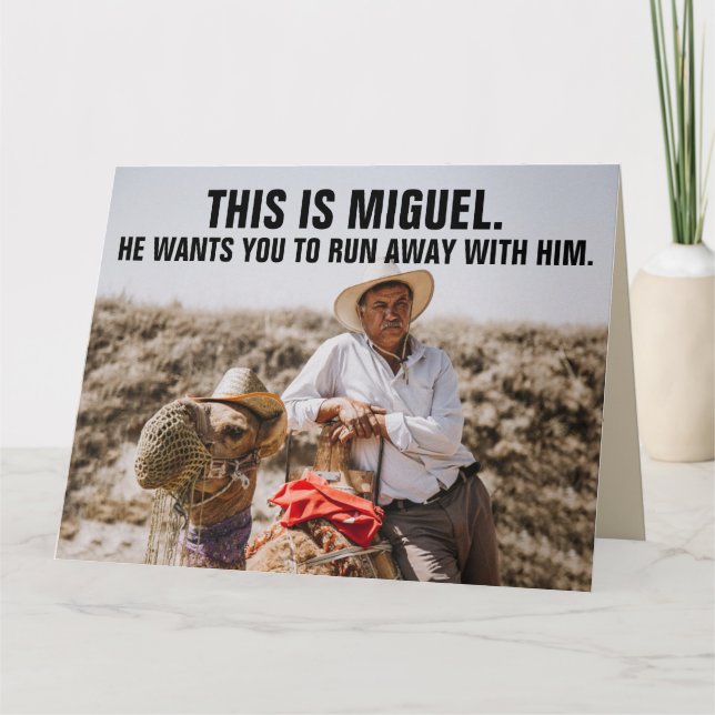 FUNNY MEXICAN GUY GIANT CARTE DE SALUT D'ANNIVERSA (Devant)