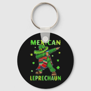 Funny Mexican Leprechaun Dabbing Mexico St Patrick Keychain