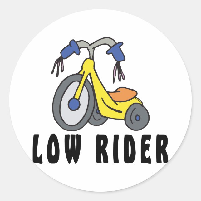 Funny Mexican Low Rider Classic Round Sticker (Front)