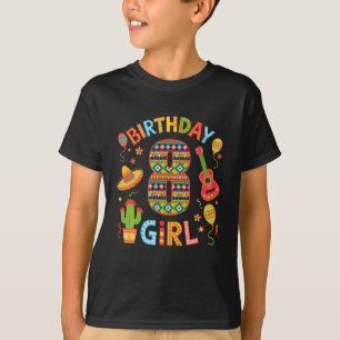 Funny Mexican Party 8th Birthday Girl Fiesta 8 Yea T-Shirt