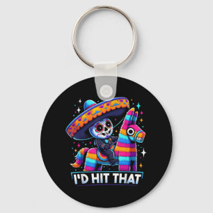 Funny Mexican Party Pinatas Id Hit That Cinco De M Keychain
