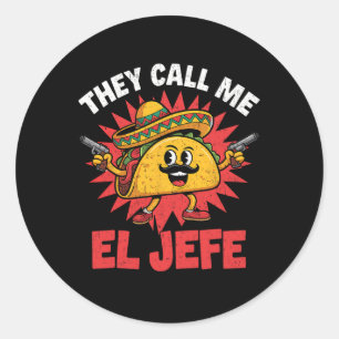 Funny Mexican Shirt For Cinco De Mayo Funny Taco S Classic Round Sticker