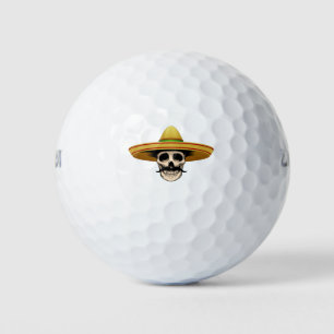 Funny Mexican Skeleton product  for Sugar Skull Lo Golf Balls