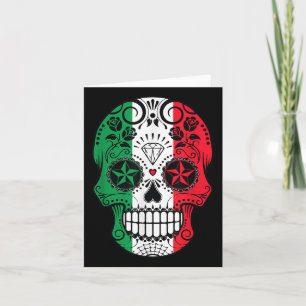 Funny Mexican Skull Head Cinco De Mayo Flag  Card
