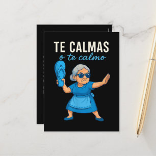 Funny Mexican Spanish Grandma Holiday Postcard