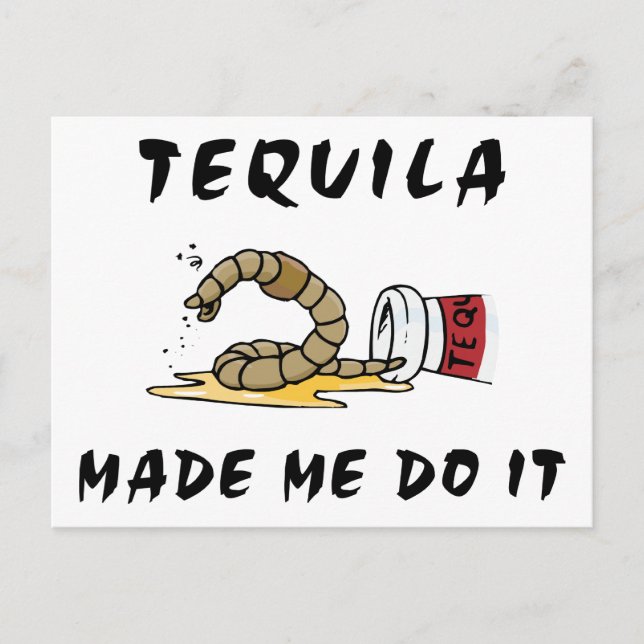 Funny Mexican Tequila Postcard (Front)