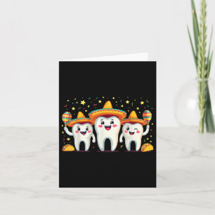 Funny Mexican Tooth Cinco De Mayo Dentist Dental I Card