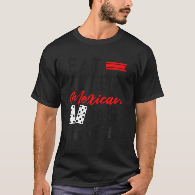 Funny Mexican Train Dominoes Game T Shirt (Front)