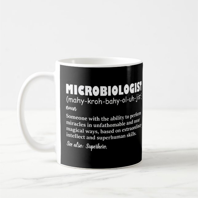 Funny Microbiologist Definition Coffee Mug (Left)