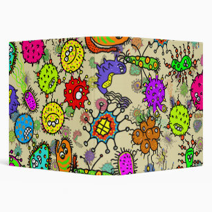 Funny Microscopic Laboratory Organisms Binder