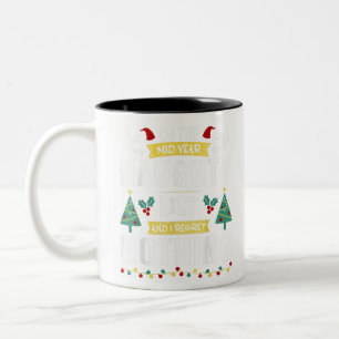 Funny Mid Year Christmas In July Beach Summer Chri Two-Tone Coffee Mug