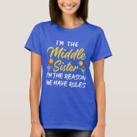 funny middle Sister rules word art