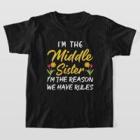 Funny Middles Sister word art