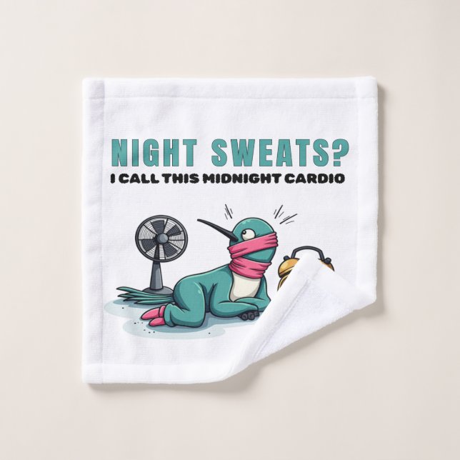 Funny Midnight Cardio Wash Cloth (Wash Cloth)