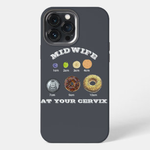 Funny Midwife "At Your Cervix" cm Measurement Dark iPhone 13 Pro Max Case