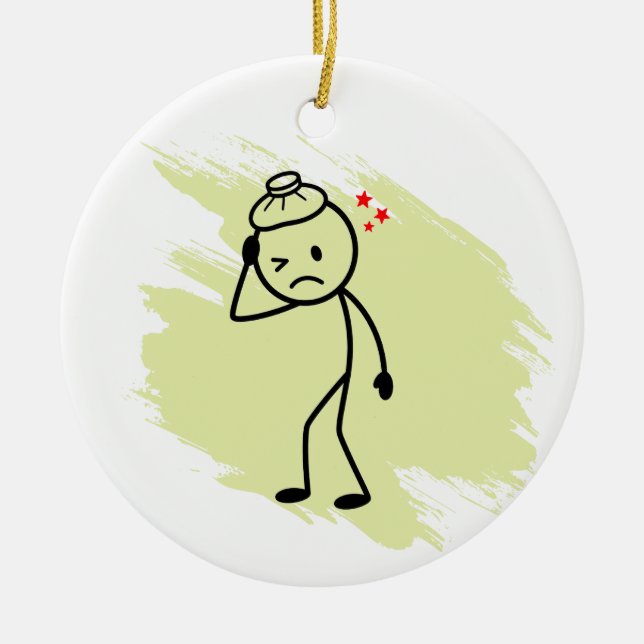 Funny Migraine Mode Custom Condition Ornament (Front)