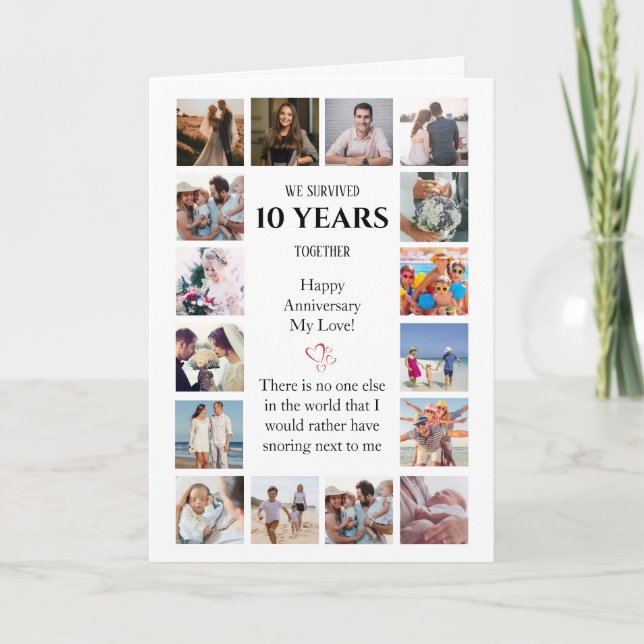 Funny Milestone Anniversary Photo Card (Front)