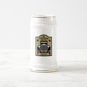 Funny Milestone Birthday Over The Hill Beer Stein