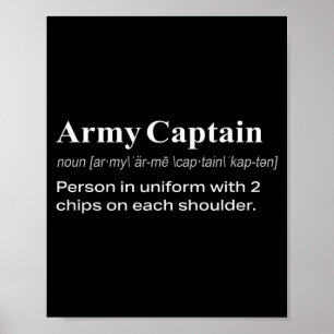 Funny Military Army Captain Definition Gift Poster