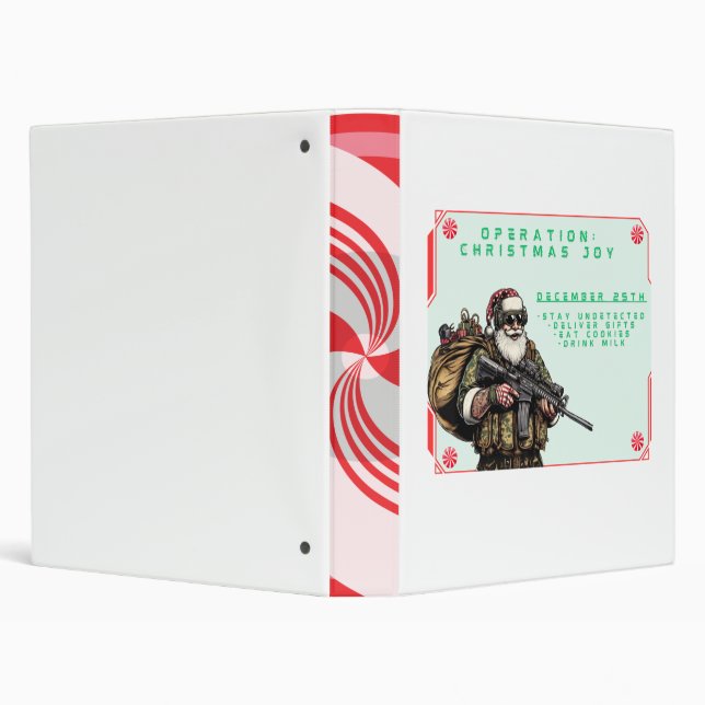Funny Military/Christmas Santa Binder (Background)