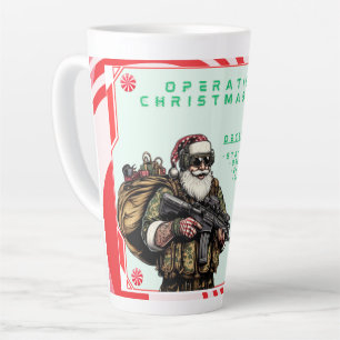 Funny Military/Christmas Santa Latte Mug