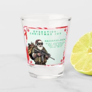 Funny Military/Christmas Santa Shot Glass