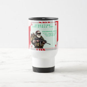 Funny Military/Christmas Santa Travel Mug