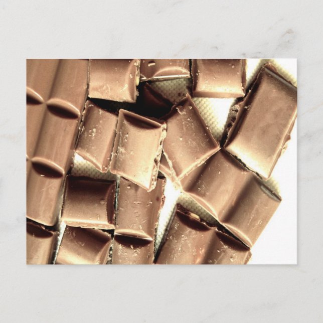 Funny Milk Chocolate - Cute Chocolate Lover Gift Announcement Postcard (Front)