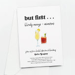 Funny Mimosa and Bloody Mary Bridal Shower Invitation<br><div class="desc">But first . . . bloody marys and mimosas.  A funny Bridal Shower Invitation template that puts the focus on the fun in the occasion!</div>