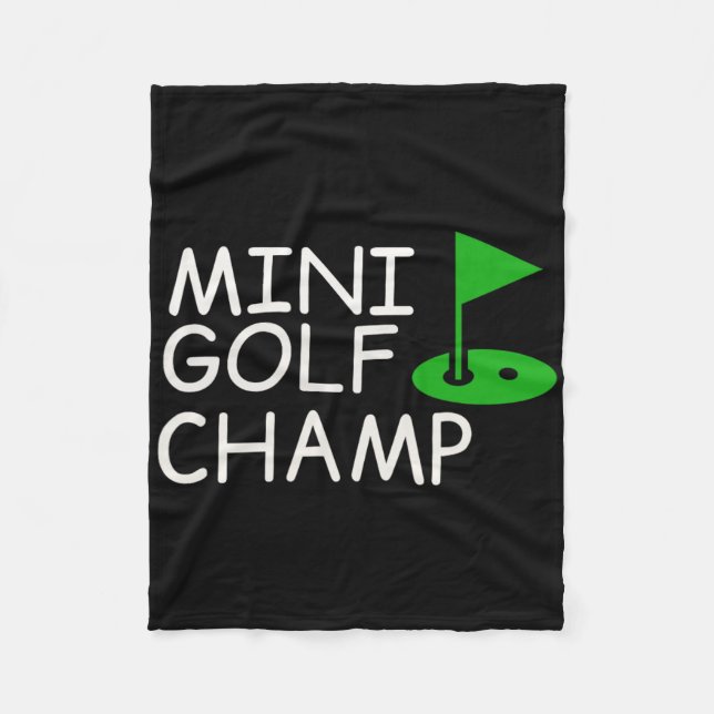 Funny Mini Golf Design  Fleece Blanket (Front)