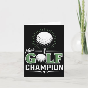 Funny Mini Golf Miniature Golfing Champion Golfer Card
