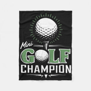 Funny Mini Golf Miniature Golfing Champion Golfer Fleece Blanket