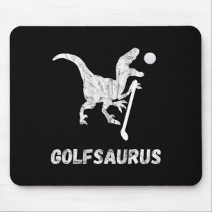 Funny Mini Golf Player Golf Dinosaur Golfer T-rex  Mouse Pad