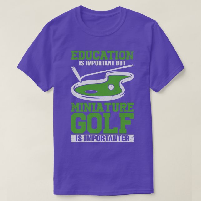 Funny Miniature Crazy Golf Player Gift  T-Shirt (Design Front)