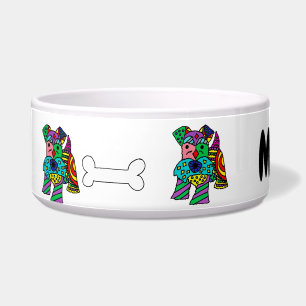 Funny Miniature Schnauzer Dog Abstract Art