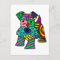 Funny Miniature Schnauzer Dog Abstract Art