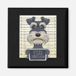 Funny Miniature Schnauzer Mom I Miniature Schnauze Magnet