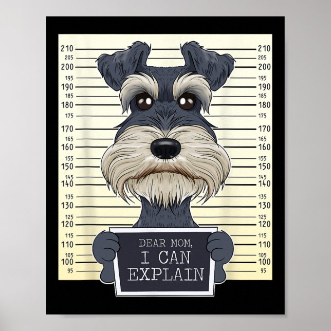 Funny Miniature Schnauzer Mom I Miniature Schnauze Poster (Front)