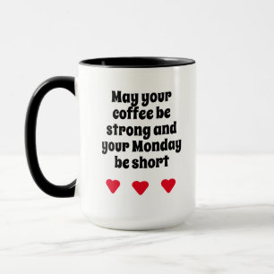 funny minimal black and white elegant typography mug