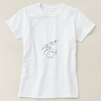 Funny Minimalist Cat T-Shirt